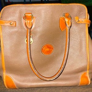 RARE Vintage Downey & Bourke Gladstone R42 Shopper tote in taupe